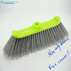 หัวไม้กวาดพลาสติก Akbrand พร้อมกรีนบอร์ดและขนแปรงสีเทา