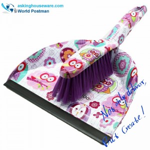 Akbrand Water Mark ที่ตักขยะแปรงไม้กวาดพร้อมสาย PVC ที่ทางเข้าที่ตักขยะ